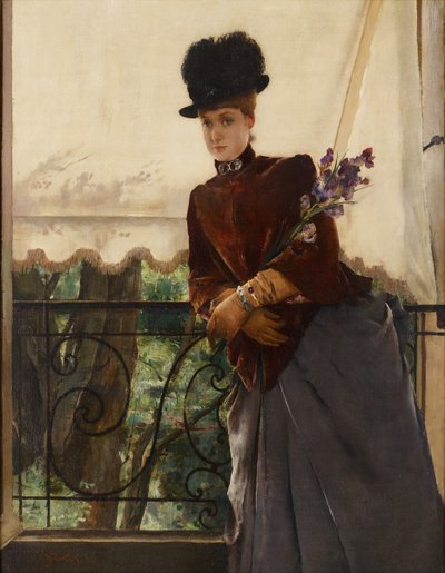 Porträt von Mademoiselle Dubois, 1884 von Alfred Emile Stevens